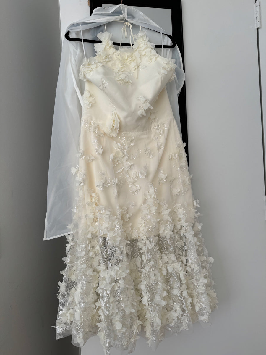 helsi camilla halter 3d floral midi dress BHLDN Dress/88250949 OG SpiritHood