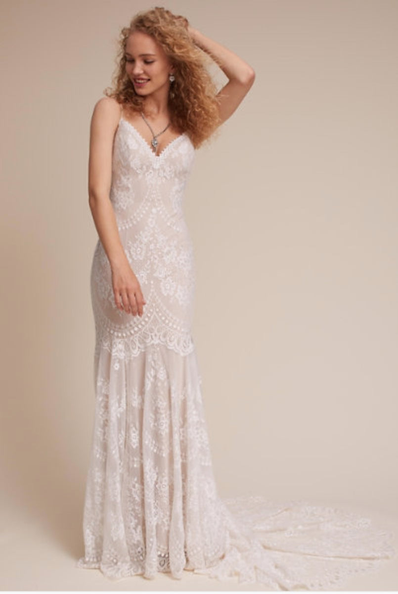 Bhldn shops cascading lace gown