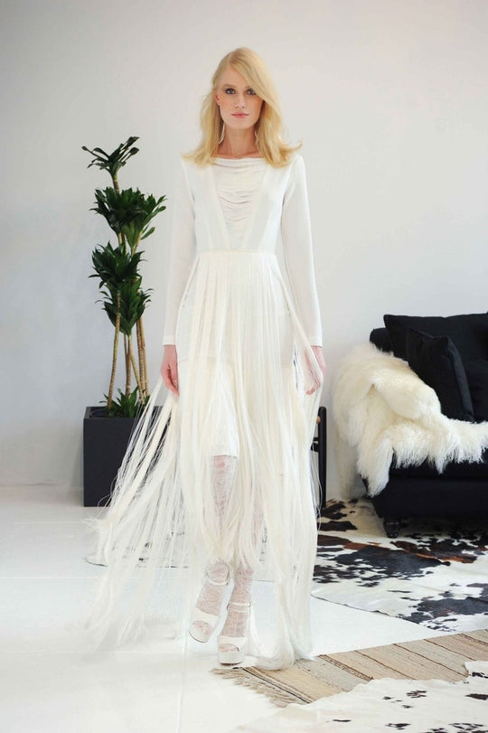 Houghton Fringe Bodice Gown by Houghton NYC Bridal