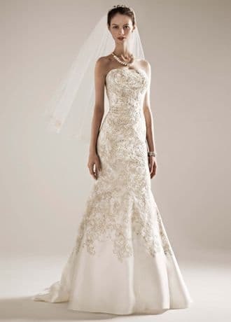 Oleg Cassini Mikado with Lace CWG480