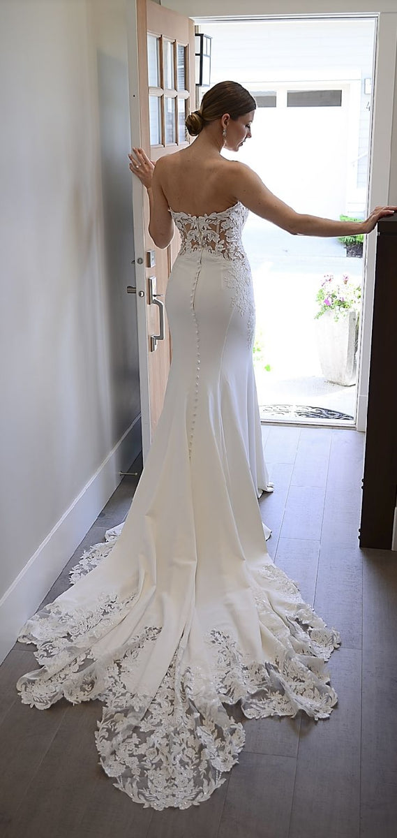 Allure Bridals 9702 Subtle Lace Sleek Wedding Dress