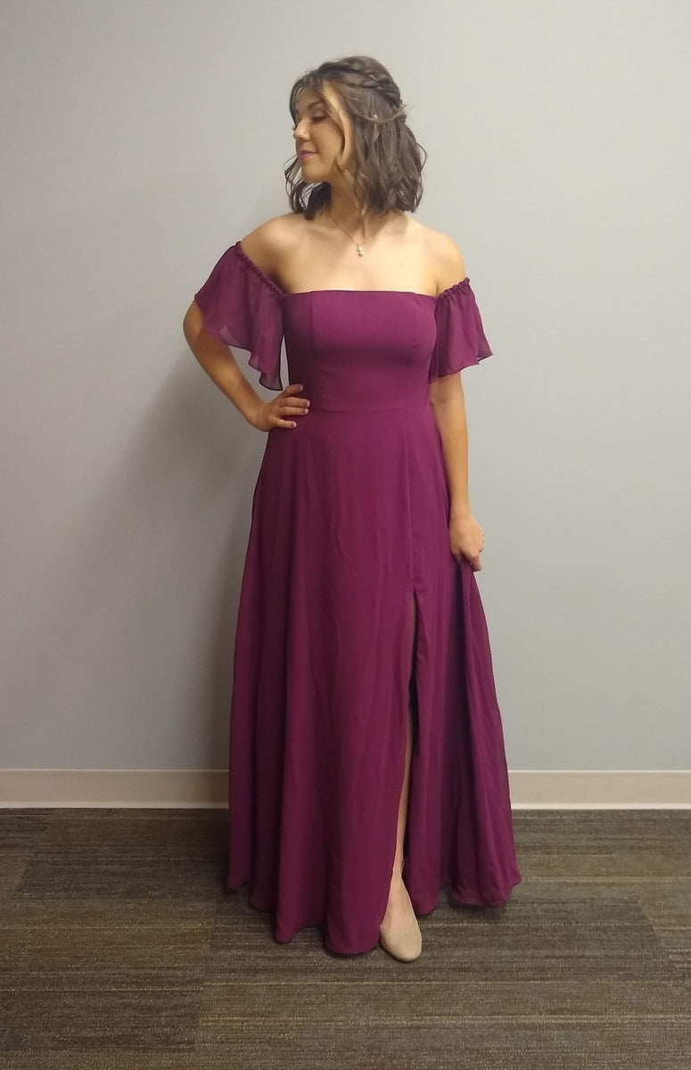 raspberry bridesmaid dress