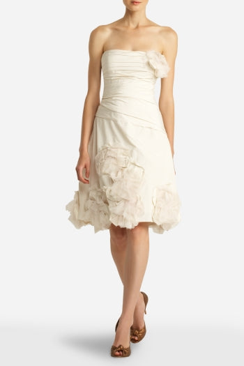 BCBG MAXAZRIA Strapless Appliqué Dress MIF64539-101