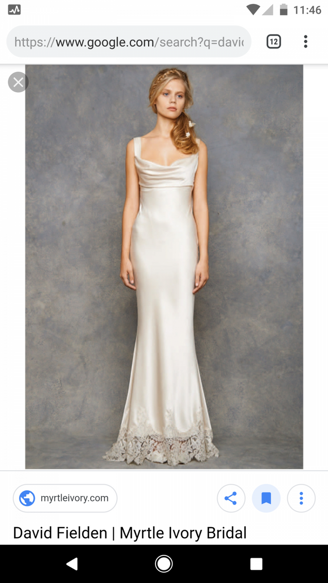 David Fielden Sheath Wedding Dress