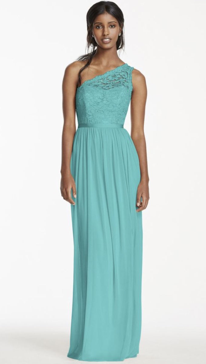 David s bridal spa reliable blue dress