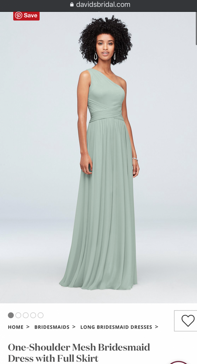 David's bridal teal dress best sale