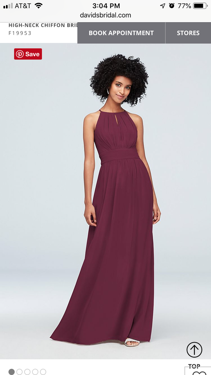 david s bridal maroon dress