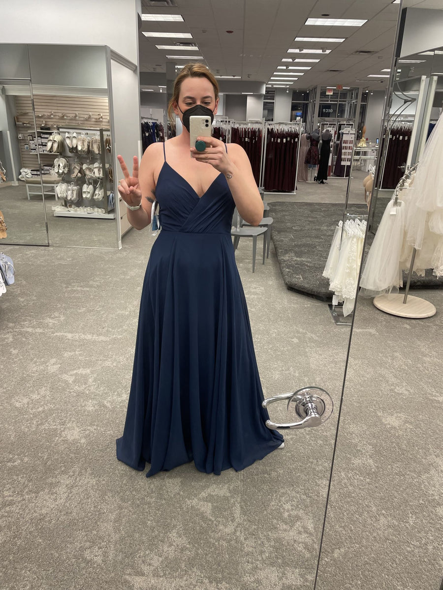 Davids bridal outlet navy blue dresses