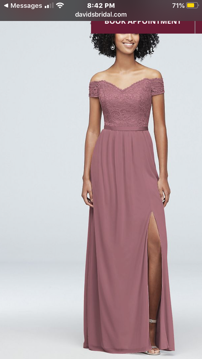 David's bridal outlet mauve dress