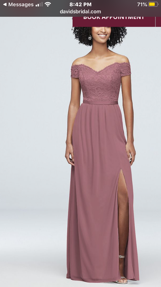 David's bridal mauve sales dress