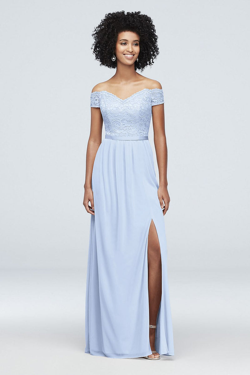 David's bridal off outlet the shoulder bridesmaid dress