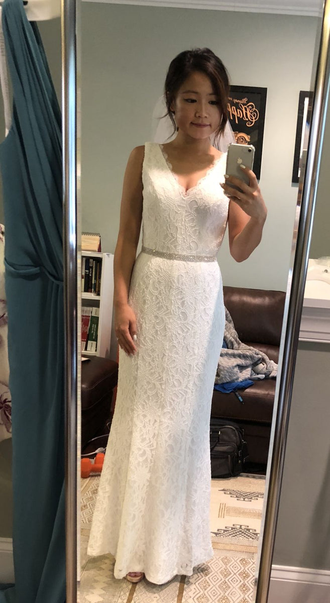 David's Bridal Dress + Veil PreOwnedWeddingDresses