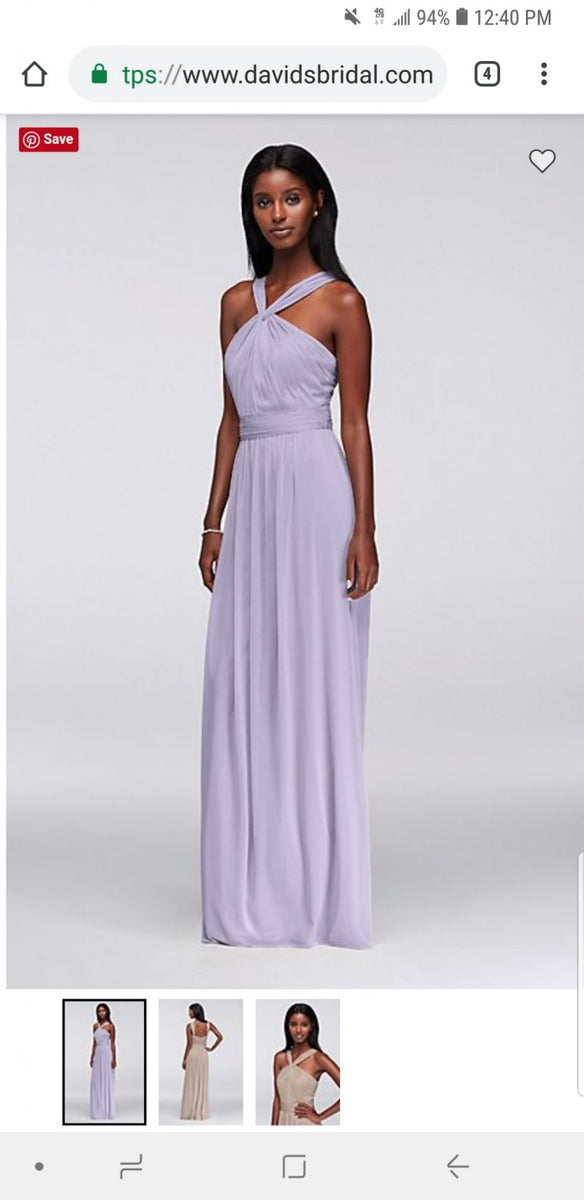 David's bridal y outlet neck dress