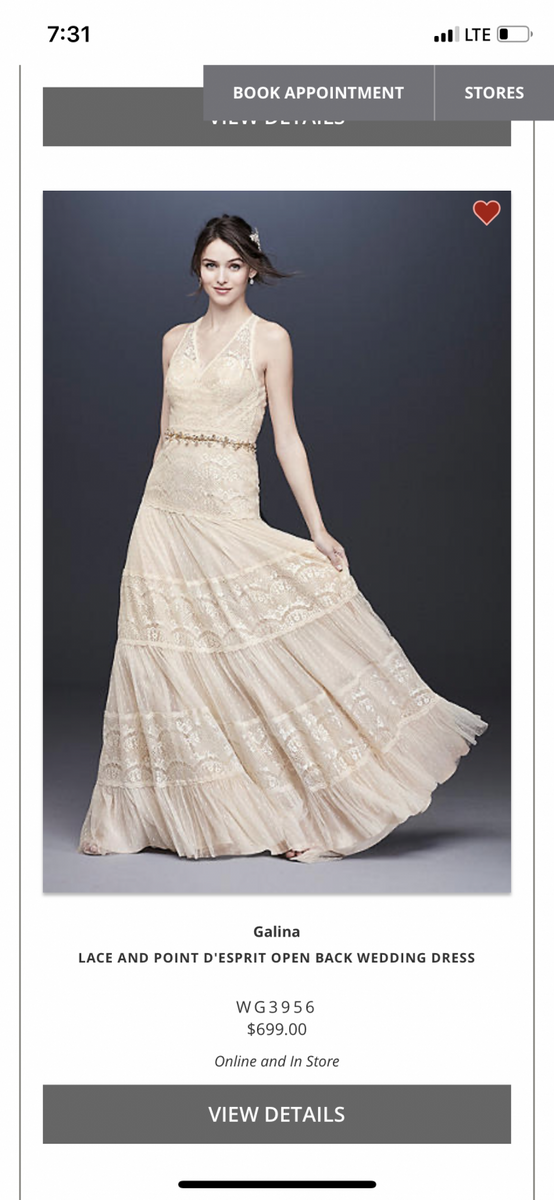 Galina Lace and Point D'Esprit Open Back Wedding Dress – Nearly Newlywed