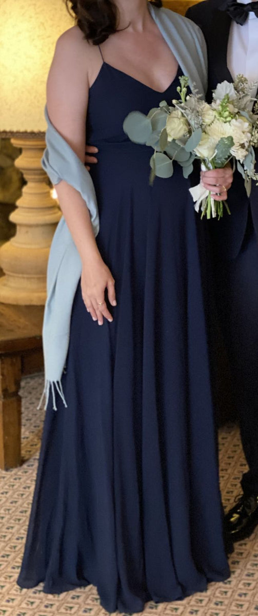 long dark purple bridesmaid dresses Dark Purple Velvet Dress - Bridesmaid Dress main image 0