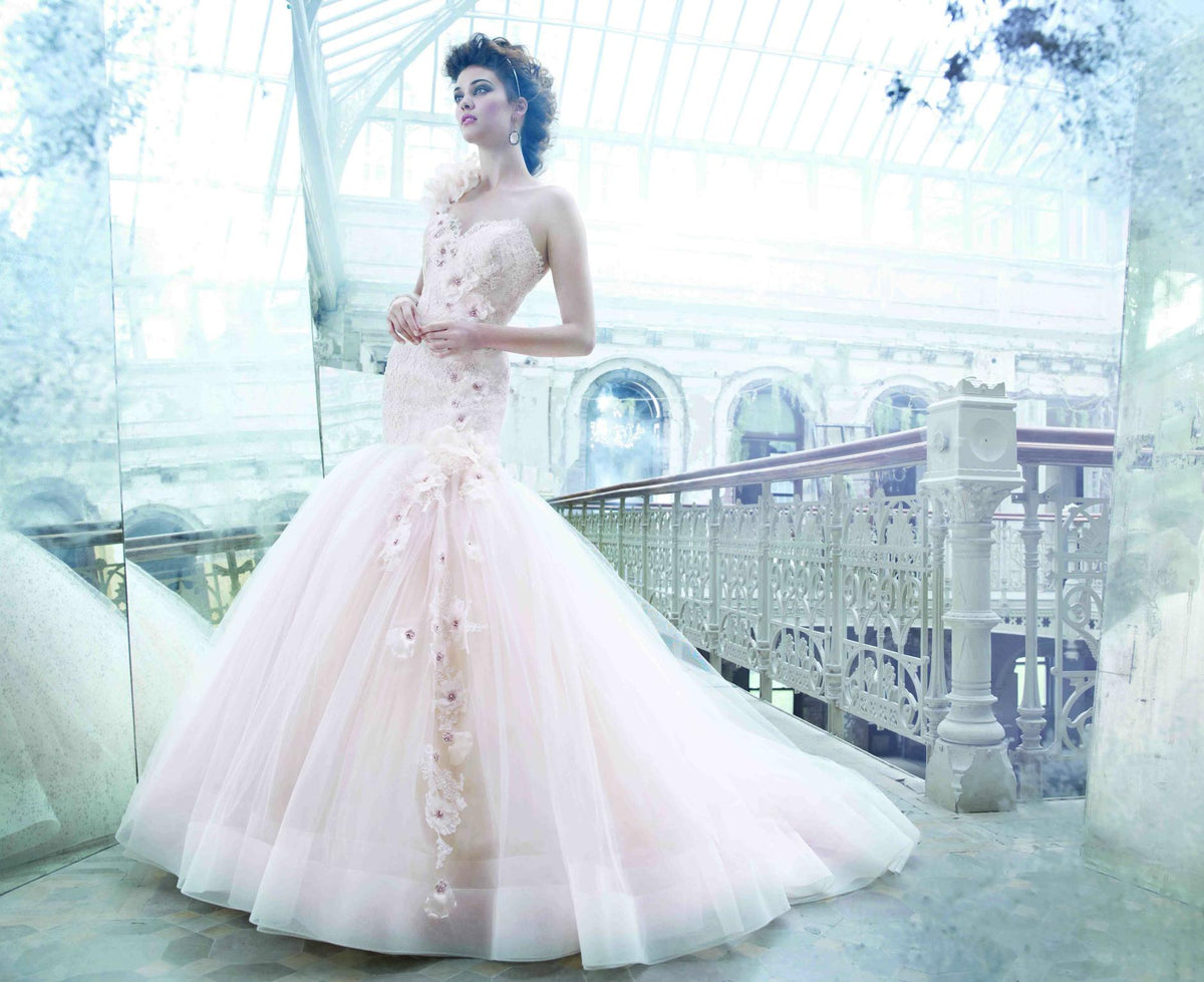 Lazaro Tulle Ball Gown Wedding Dress