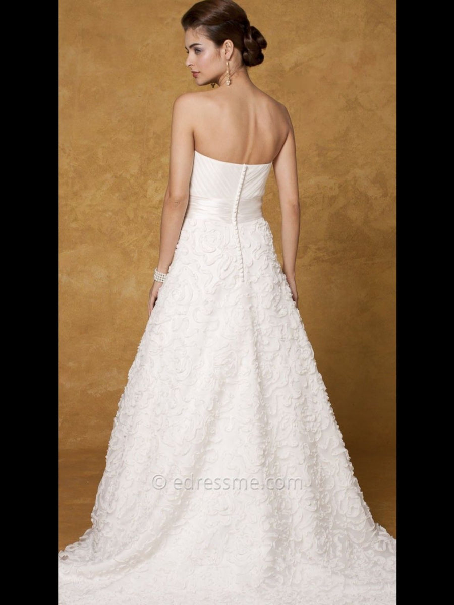 Rivena Rosette Chiffon Drape Maxi Dress Oyster