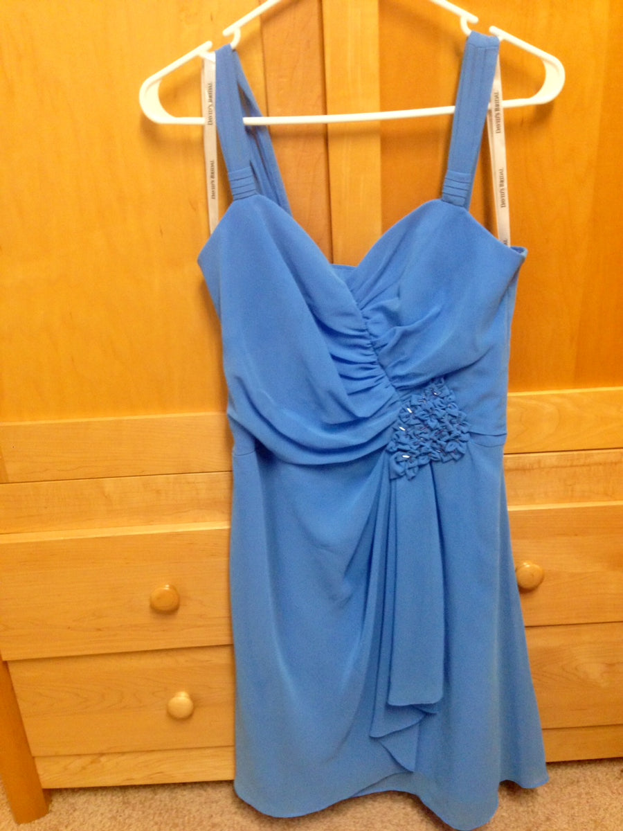Other David s Bridal Cornflower Blue Chiffon Sweetheart