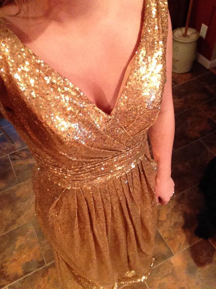 Other Gold sequin bridesmaids dress – Nearly Newlywed