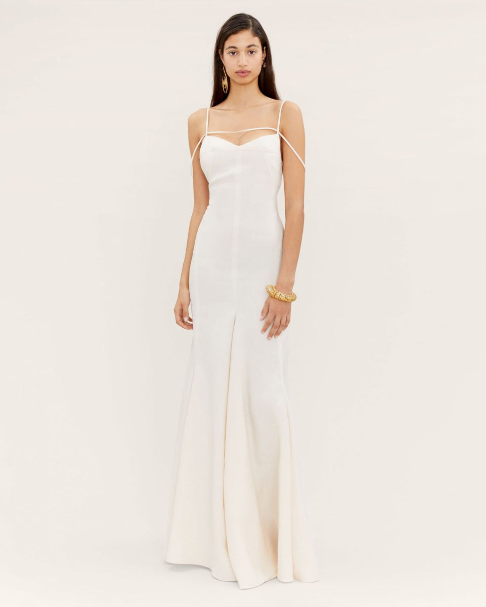 国内発| JACQUEMUS La robe Camargue リネンシルク ドレス 国内発| JACQUEMUS La robe Camargue リネンシルク ドレス