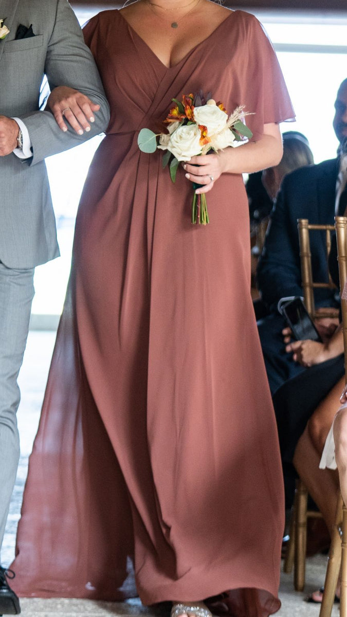 revelry cinnamon rose satin