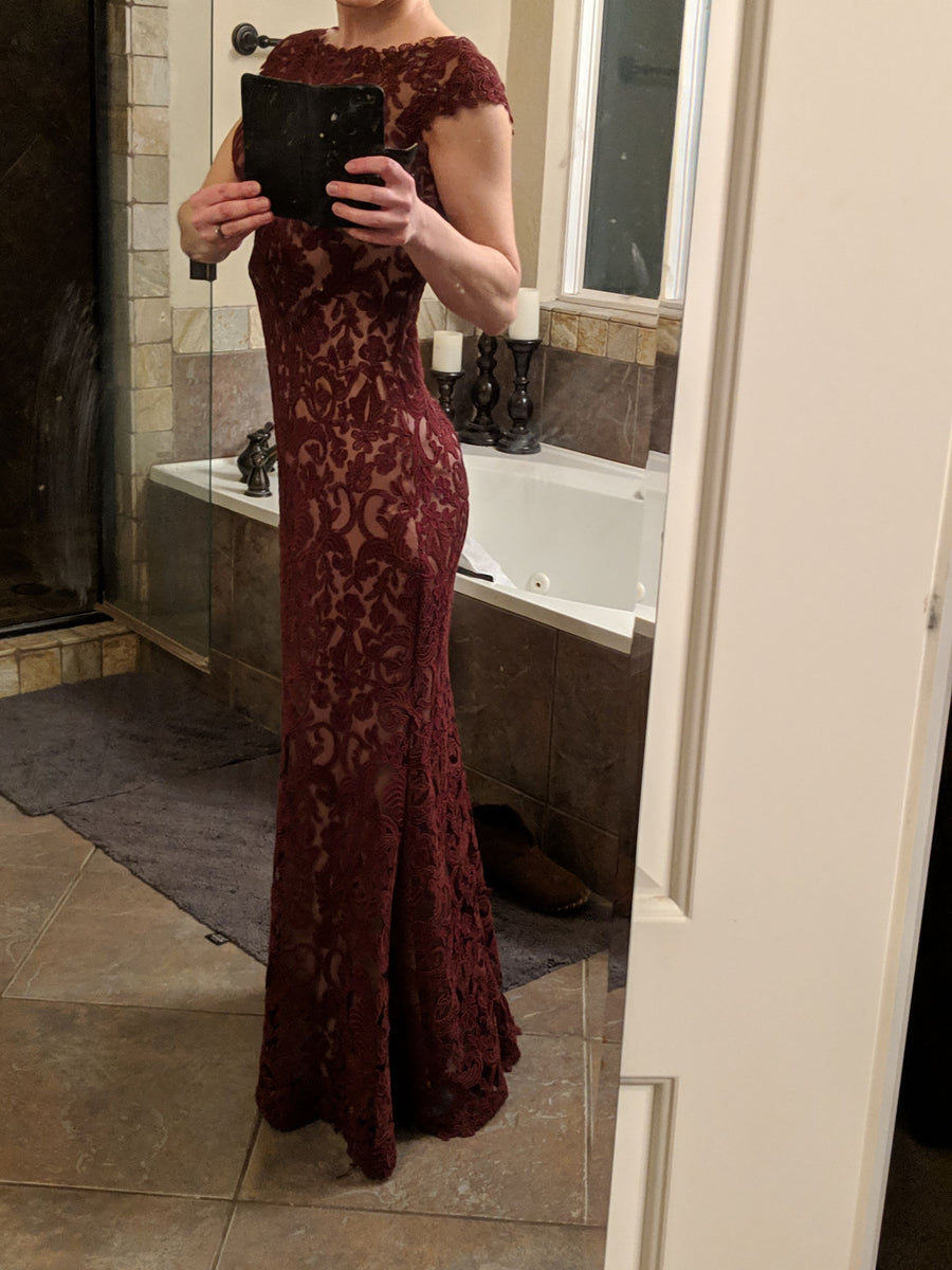 Tadashi shoji clearance burgundy dress