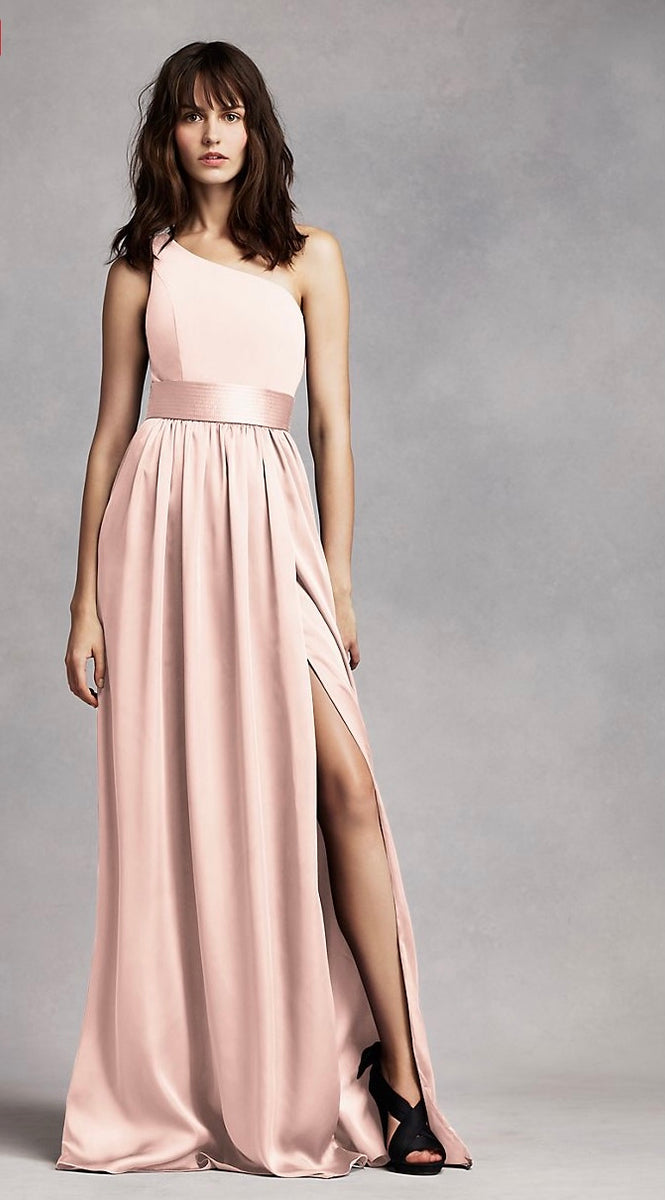 vera wang one shoulder bridesmaid dress