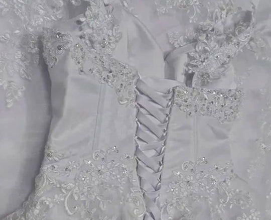 Wai Ching Puffy Tulle White Wedding Gowns