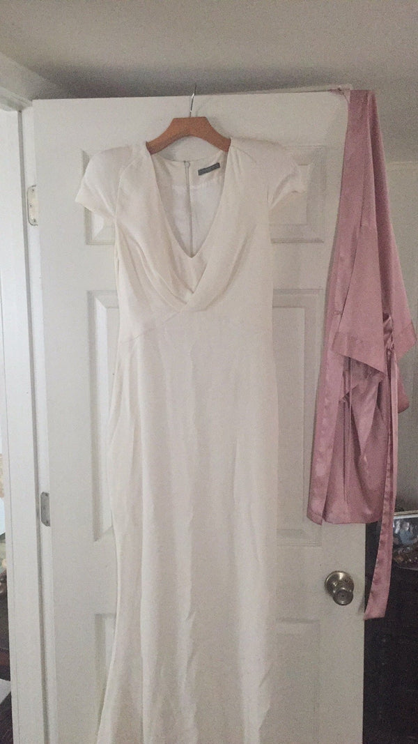 Alexander McQueen Silk-Crepe Cowl Neck Gown – Nearly Newlywed