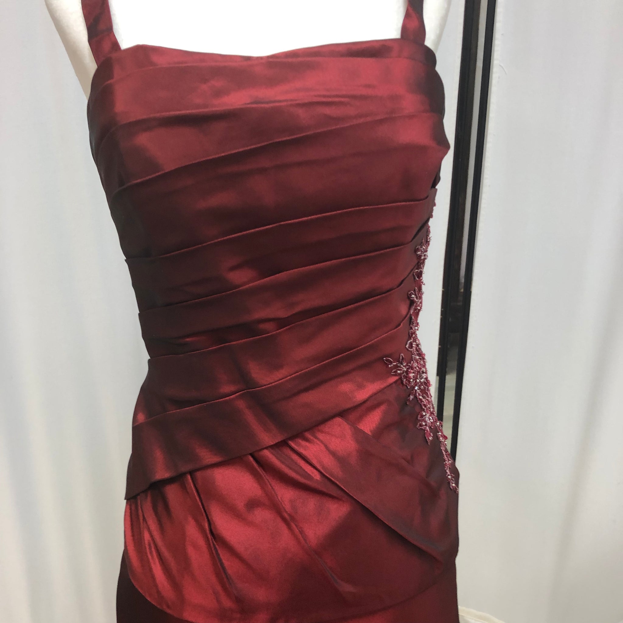 alfred angelo red bridesmaid dress NWT Alfred Angelo 7180S Cherry Red Formal Bridesmaid Dress Size 6 - MSRP  $165