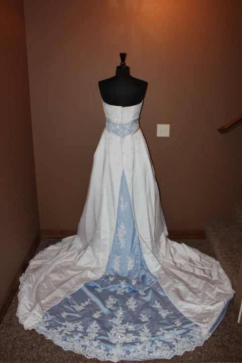alfred angelo blue wedding dress Miriam Tartan Pinafore – Miss Patina main image 0