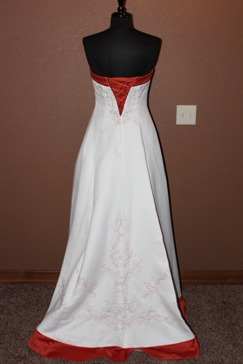 strapless open back dress Alfred Angelo 1797