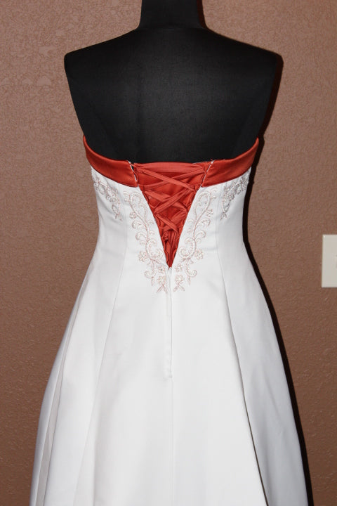 strapless open back dress Alfred Angelo 1797