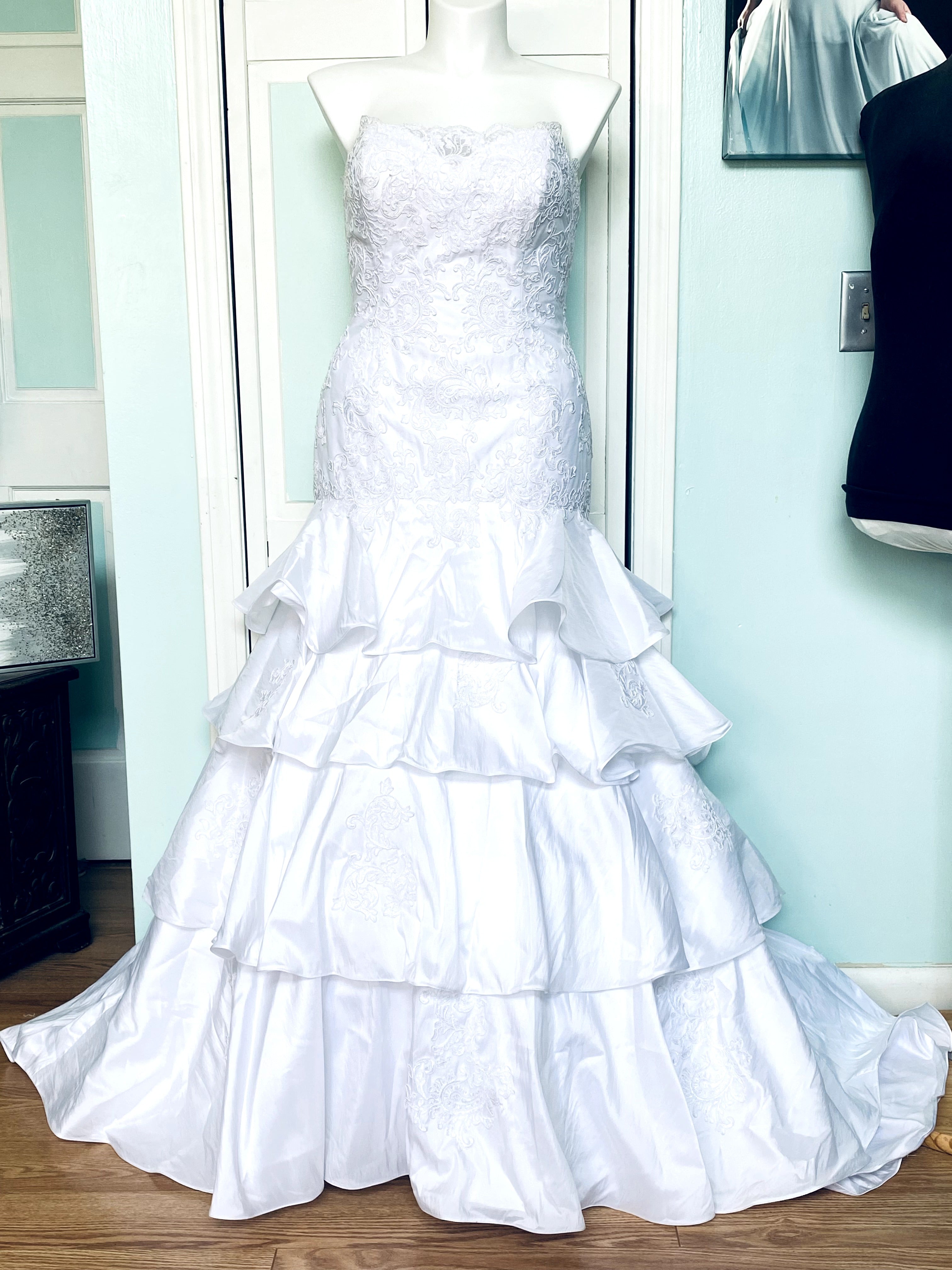 Alfred angelo ウエディングドレス マーメイドドレス Alfred Angelo アルフレッドアンジェロ 7～9号 編み上げ仕様