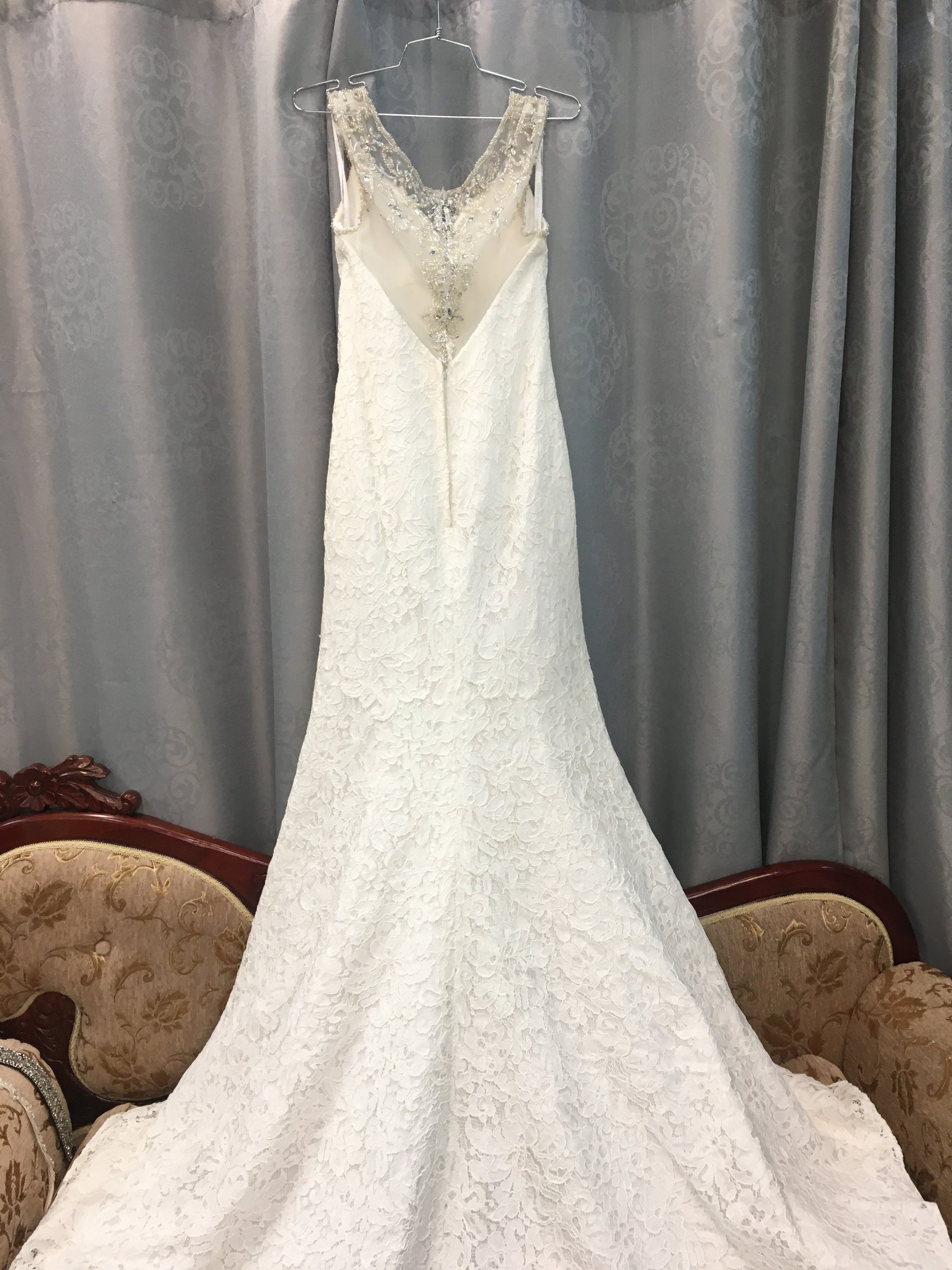 alfred angelo lace dress Vintage Alfred Angelo Wedding Gown [c.1975] (B-6) SX, See Measurements  Below