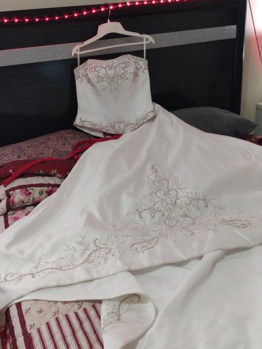 Alfred Angelo Red Beaded Corset & Skirt