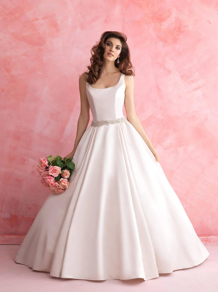strapless open back dress Allure Bridals 2817 – Nearly Newlywed