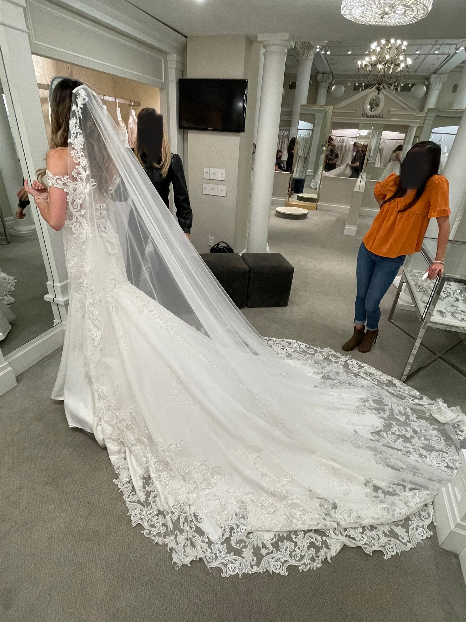 blue dress for baby girl Allure Bridals Jasmine – Nearly Newlywed