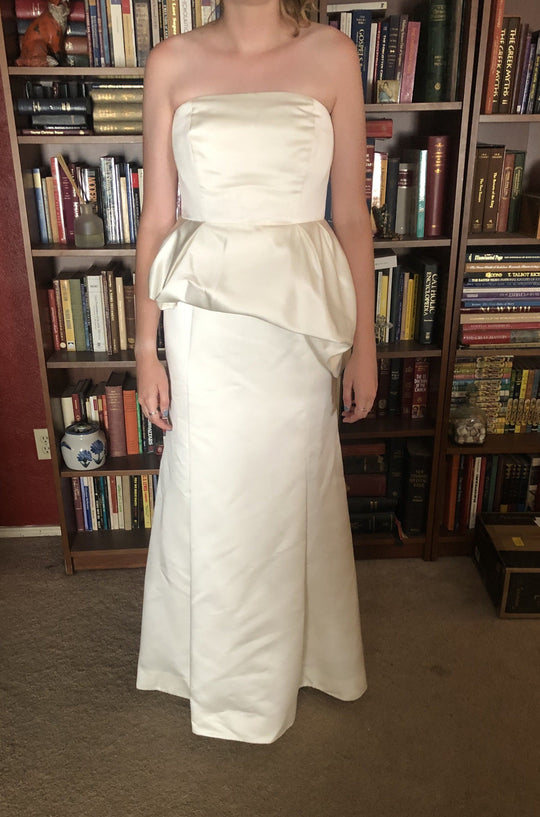 Ann Taylor Duchess Satin Strapless Peplum