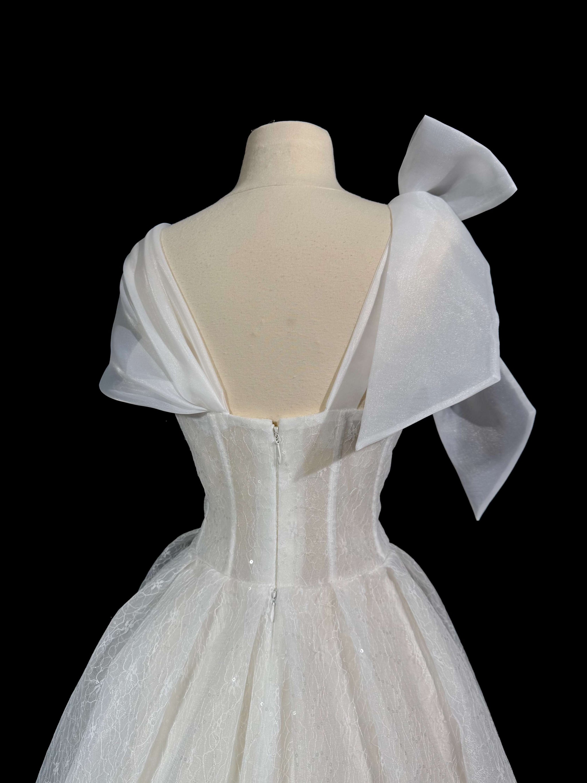 open lace back dress Anna Augusta BGA-0197 – Nearly Newlywed