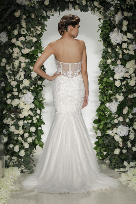 Anne Barge Carlyle sweetheart neckline, mermaid strapless, full beaded