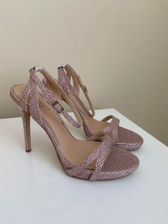 Badgley Mischka Arianna Rose Gold Glitter