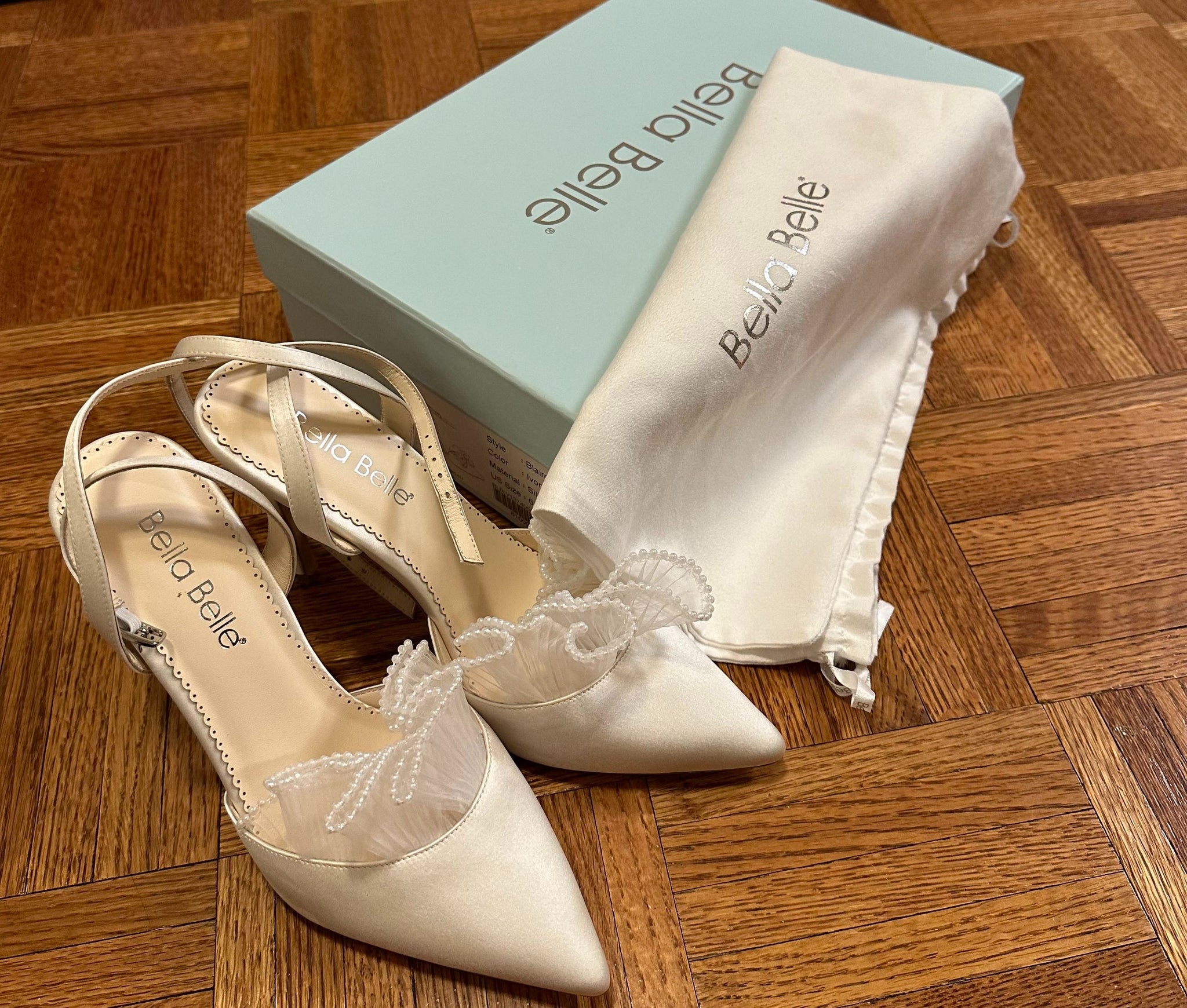 Bella Belle Wedding Booties Low Heel Bella Belle White Lace