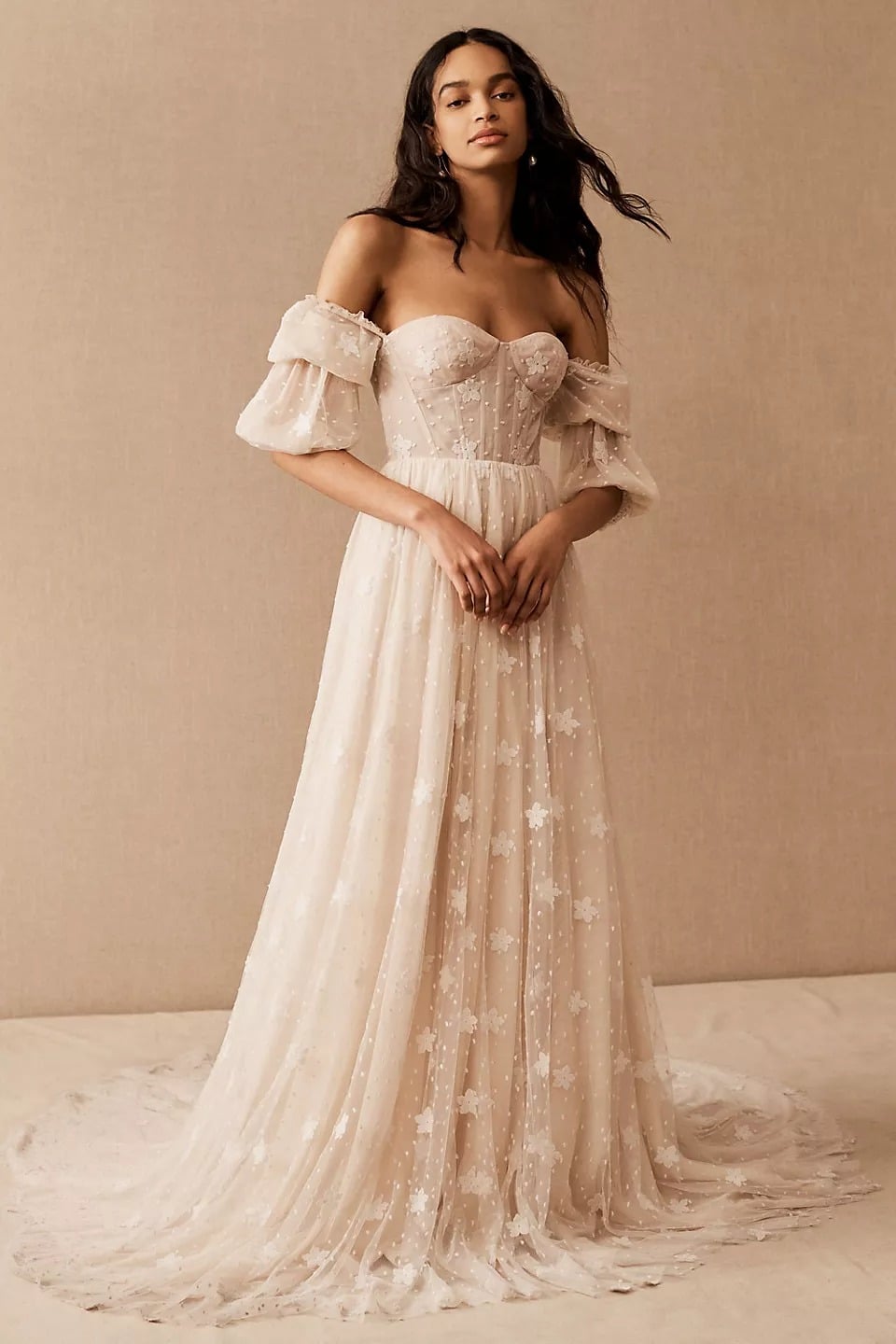 Blush Beholden Wedding Gowns BHLDN Katia  Nearly Newlywed