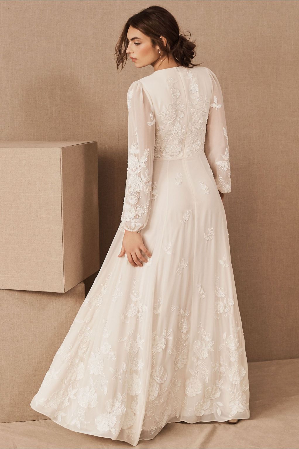 bhldn long sleeve wedding dress BHLDN Nassau