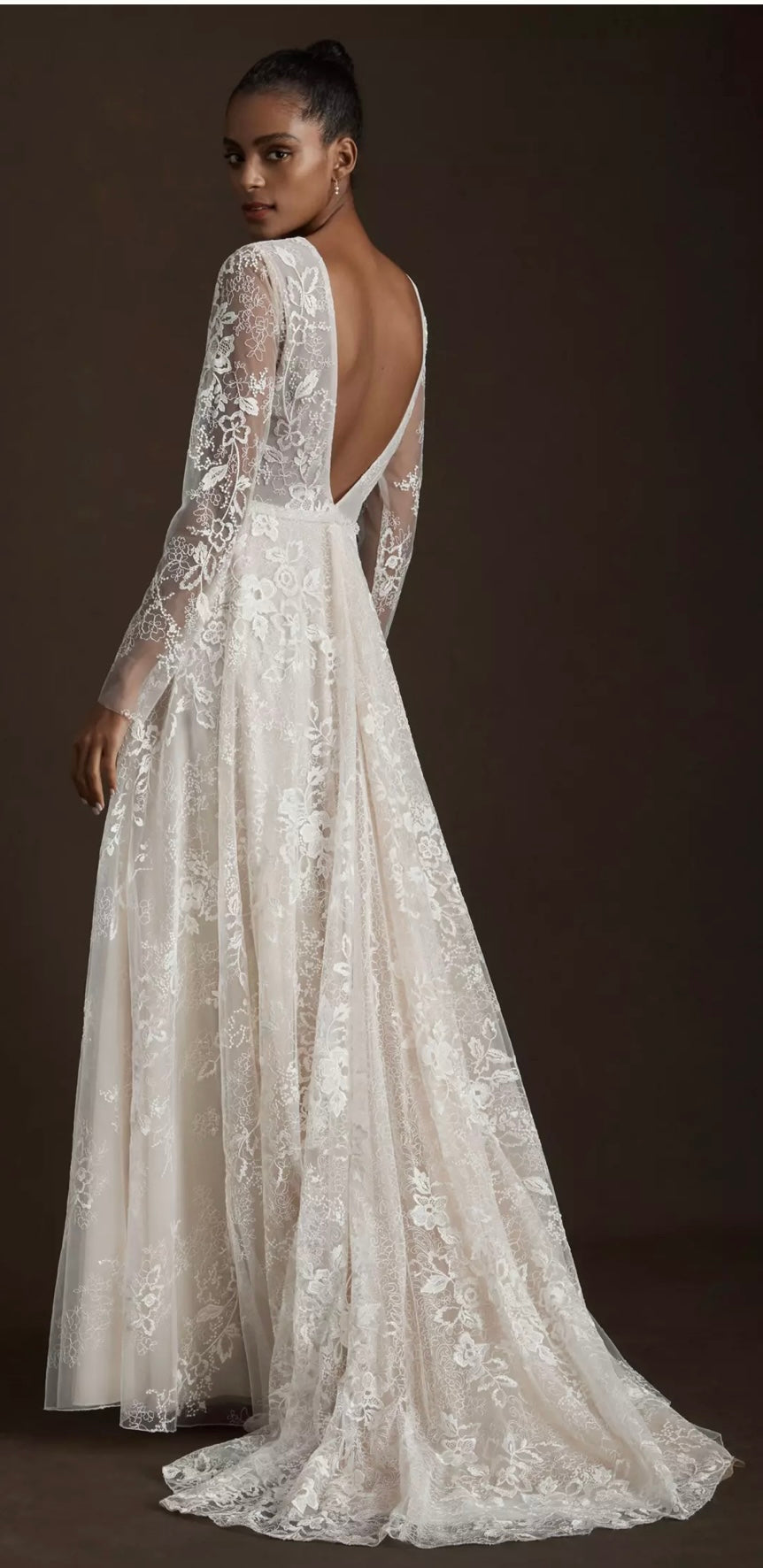 Bhldn long sleeve newest wedding gown - Official Online Store