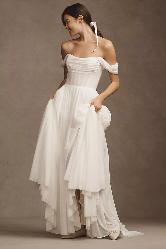 BHLDN Wtoo by Watters Keala Ruched Corset Wedding Gown