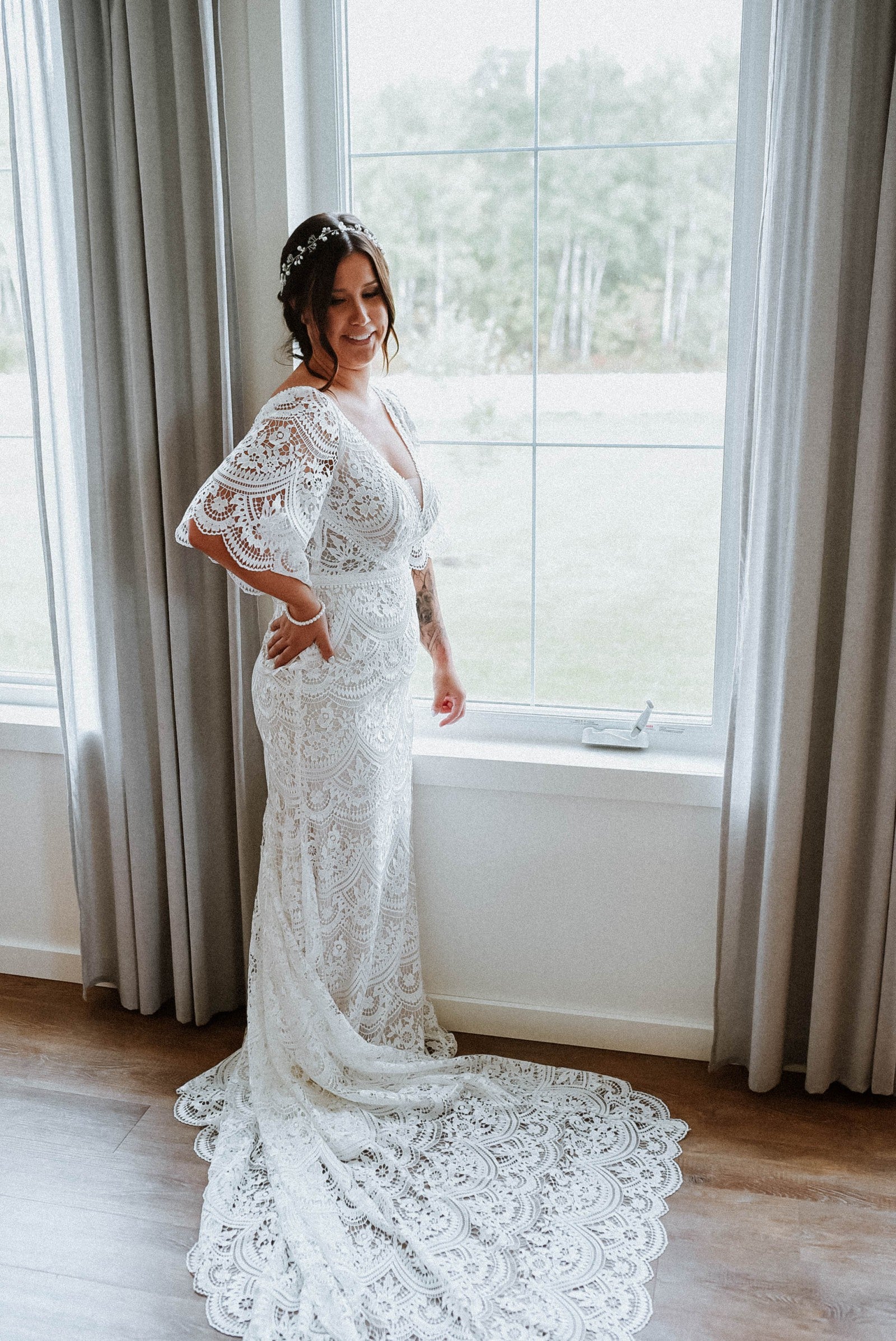 BHLDN Rish Haleh Flutter Sleeve – Nearly Newlywed