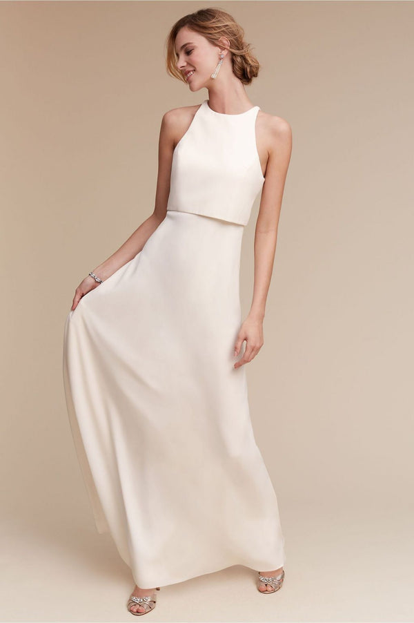 BHLDN Jill Stuart Iva Crepe Maxi – Nearly Newlywed