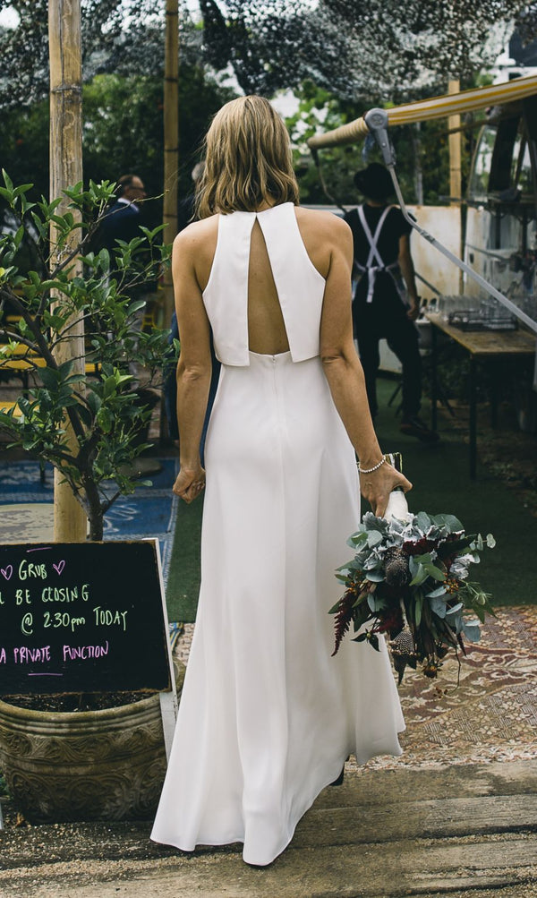 BHLDN Jill Stuart Iva Crepe Maxi – Nearly Newlywed